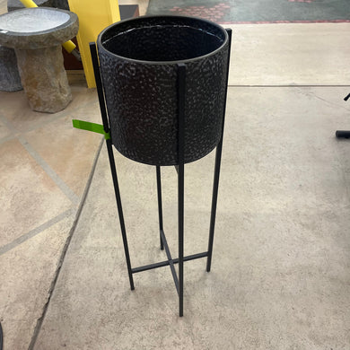 Black Planter with Stand - Large