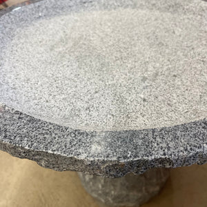 Rounded Granite Birdbath