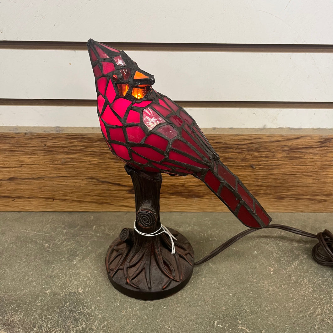 Tiffany Style Cardinal Lamp