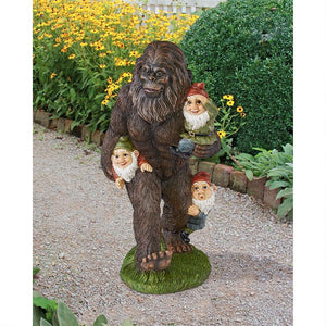 Bigfoot Schlepping Garden Gnomes